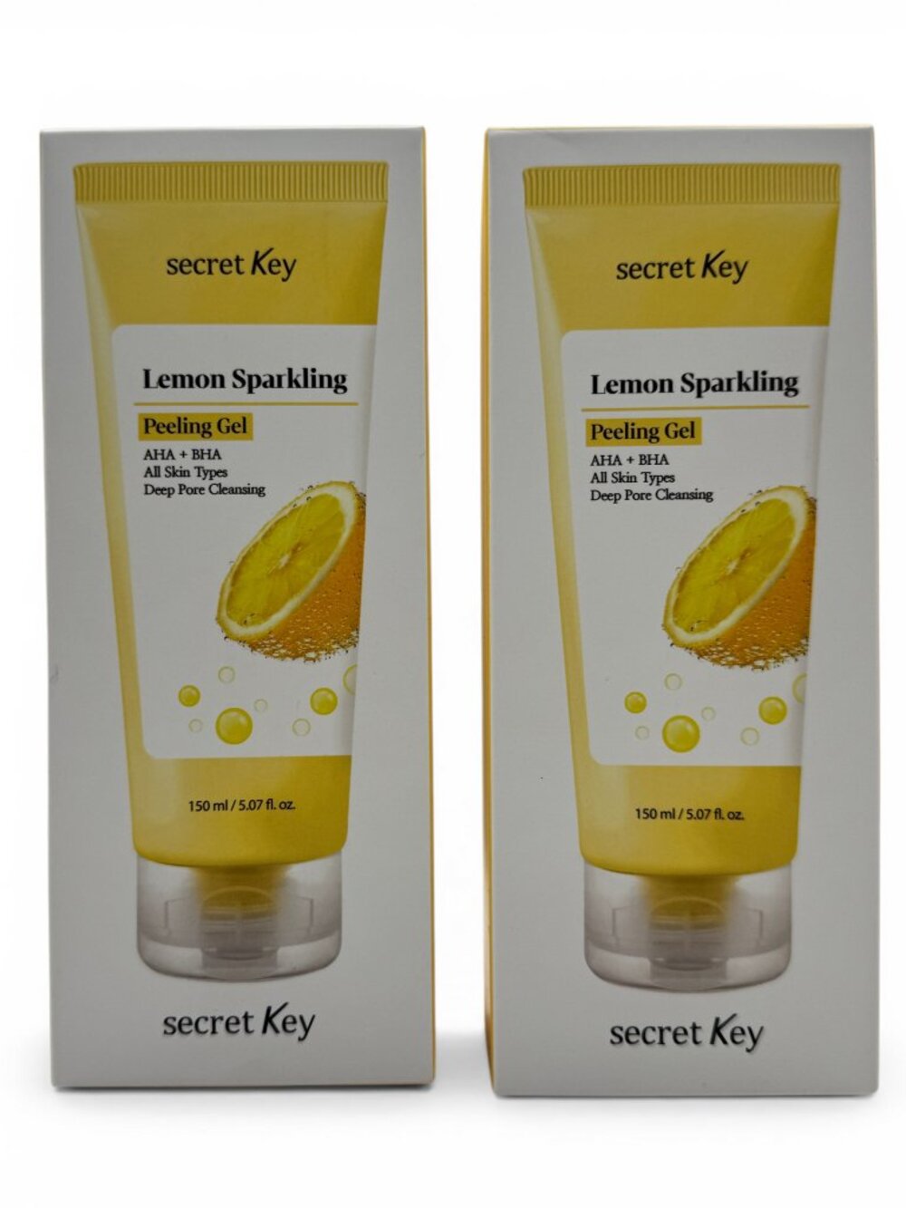 2x Secret Key Lemon Sparkling Peeling Gel Deep Pore Cleansing 150ml ea EXP 9/28